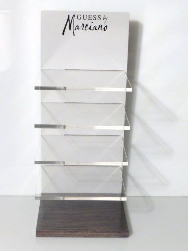 * Expired GUESS by Marciano DISPLAY STAND Lucite Shelves BRAND NEW