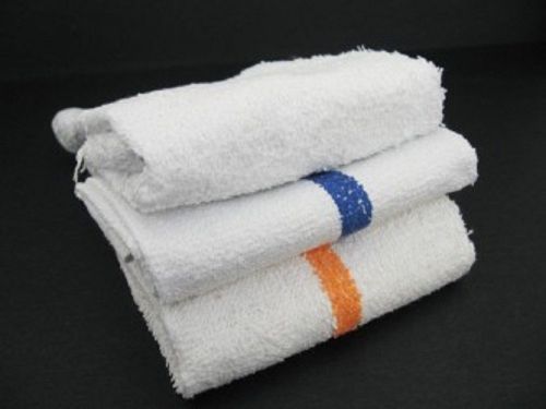 24 new large stripe terry shop towels restaurant bar mop towels 32oz new unused for sale