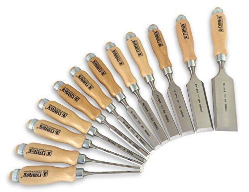 Narex 12 Piece Chisel Set Containing 3 mm (1/8&#034;) 4 mm (3/16&#034;), 6 mm (1/4&#034;), 8 mm
