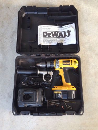 Dewalt 18 Volt DW988 XRP 1/2&#034; Hammer Drill/Driver W/Case And Accessories