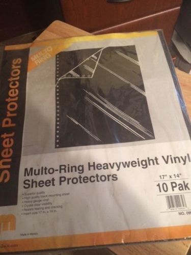 Sheet Protectors 10 Pack Multi Ring Heavyweight vinyl  14 x 17