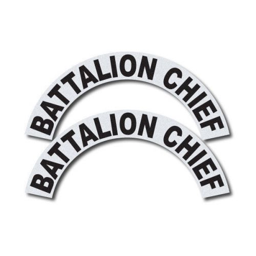 3M Reflective Fire/Rescue/EMS Helmet Crescents Decal set - Battalion Chief