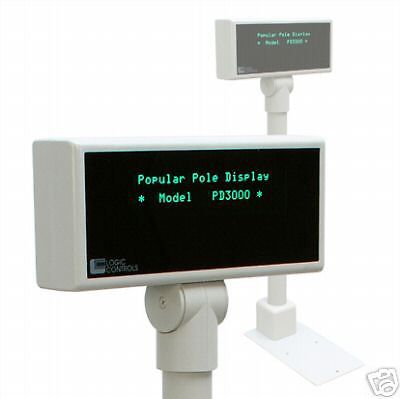Logic controls pdx3000 pole display black restaurant retail  2 x 20 serial new for sale