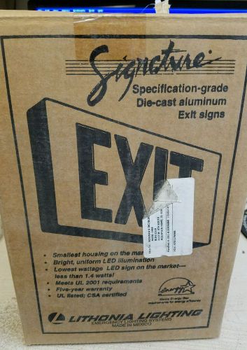 Lithonia Lighting LE S W 2 R 120/277 EL N Double Face Exit LED Emergency Sign