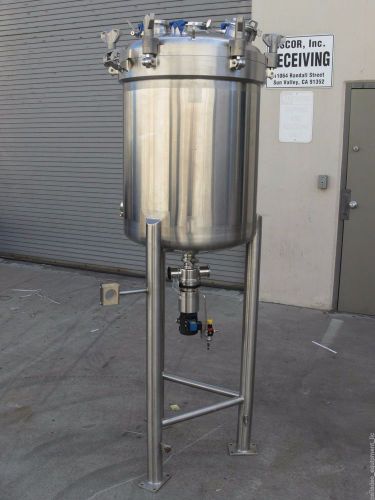 Dci 160 liter jacketed stainless steel bio-reactor tank ,  no agitator for sale