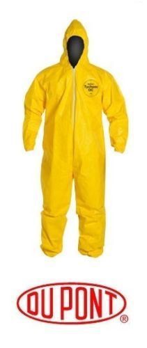 DUPONT TYCHEM TYVEK QC127S COVERALL - Chemical Hazmat X-Large Yellow Suit (XL)