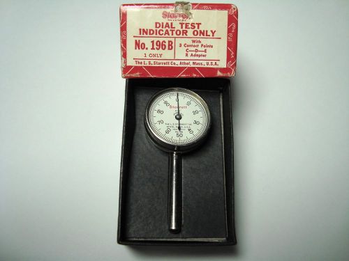 Starrett 196B Dial Indicator Jeweled New or Used In Box MINT