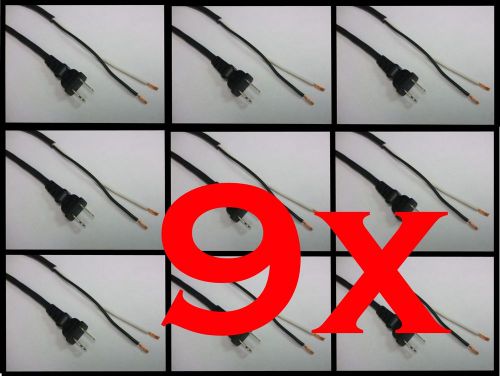 9x power tool replacement cord 16/2 awg 9&#039; foot long nema 1-15p polarized to roj for sale