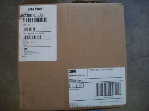 3M ZETA PLUS FILTER SHEETS 4523001D50S BOX OF 2