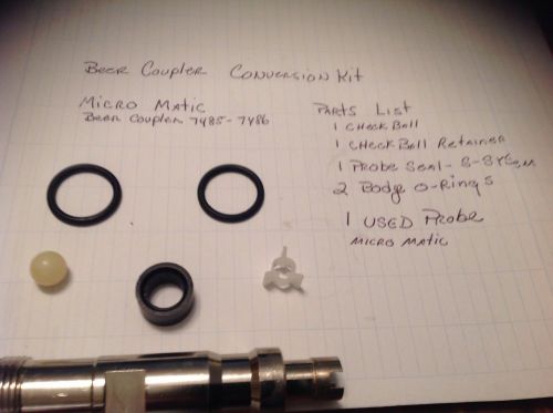 Micro Matic beer keg coupler Conversion Kit  D To S System