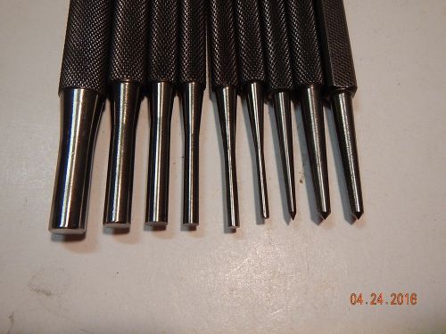 STARRETT SET OF 7+2 MIXED USED PUNCHES &amp; MARKERS (PACK # 65)