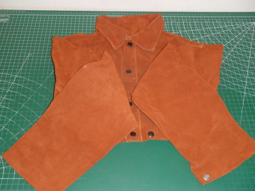 Leather Welding Cape Sleeves, Made in the USA, size Small !75F!