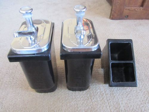 Set of Hall Porcelain Soda Jerk Bar Dispensers 1930&#039;s Pumps Antique Art Deco