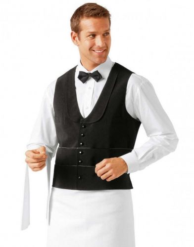 Black BARTENDER WAITER Multi-Pocket BRAGARD Vest FREE HAT PEARL RING Vest !!!!!