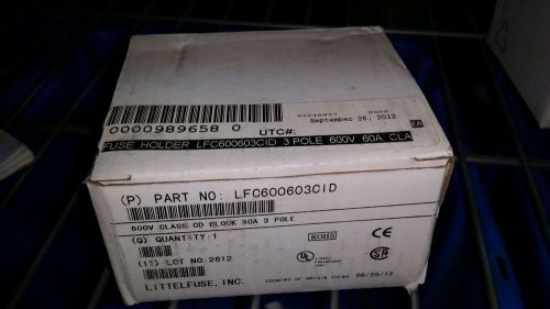 LITTELFUSE  LFC600603CID  BOX / 600V CLASS CD BLOCK 60A 3 POLE $1.00 WOW