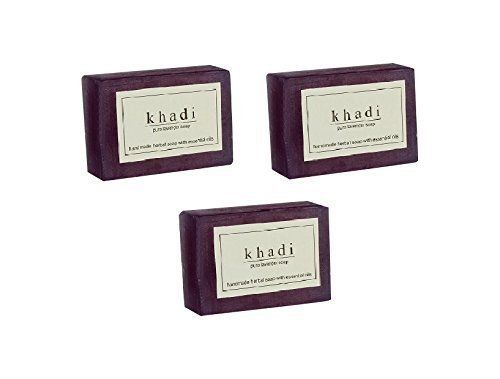 Khadi Natural Pure Lavender Soap, 125g(Pack Of 3)  - UMI44