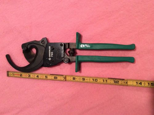 greenlee 760 compact ratchet cutters 1000 kcmil copper or aluminum used 1 time