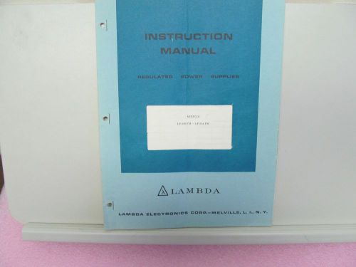 Lambda LP-530-FM to LP-534-FM( Power Supply Manual/schematics/parts
