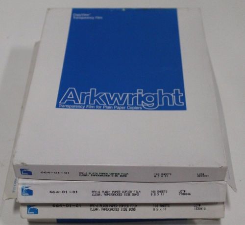 Set of 4) Arkwright CopyView Transparency Clear Film 664-01-01 100 Sheets 8.5x11