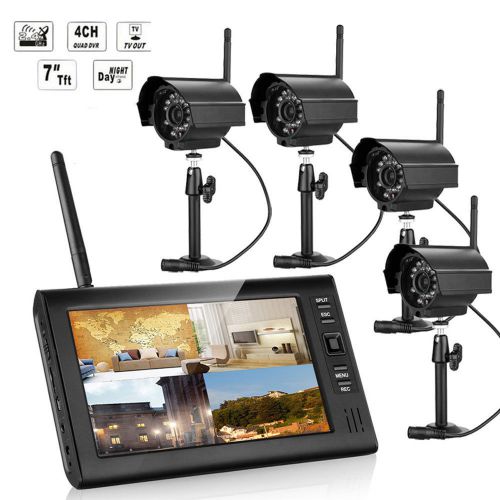 SY602E14 4CH 2.4G CCTV Quad DVR IP Wireless Security Camera System Night Vision