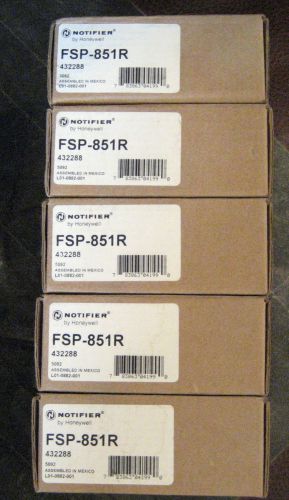 5 - NOTIFIER FSP-851R &amp; 5 - B210LP.. Lot Of 5 units Each Spare from job. 02