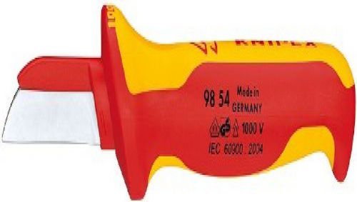Knipex 98 54 1000v insulated cable knife solid fixed, straight blade slip guard for sale