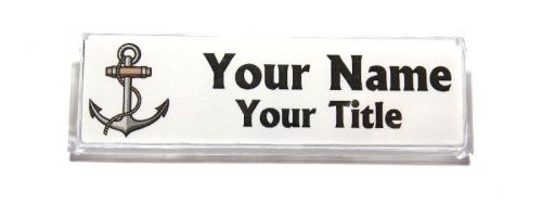 Anchor Custom Name Tag Badge ID Pin Magnet for Boat Owners Captains Cruisers