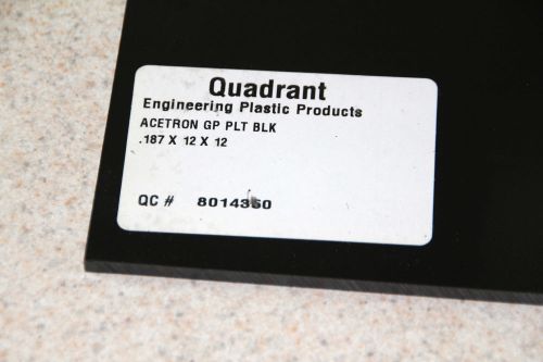 Acetron black 12 x 12 x .187 thk sheet for sale