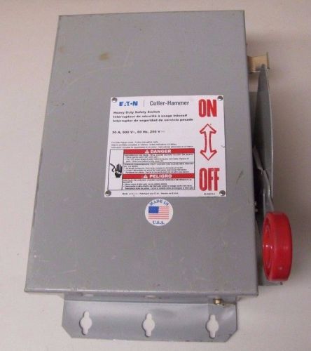 Eaton cutler-hammer dh361udk 30a 30 a amp non fusible safety disconnect switch for sale