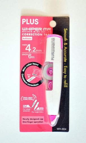 PLUS WH-604 (Pink) Whiper Mr Mini Roller Correction Tape Free Registered Ship