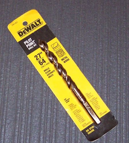 Dewalt dw1927 27/64&#034; gold ferrous oxide pilot point drill bit for sale