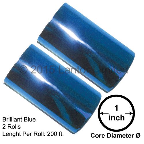 Hot stamp foil stamping tipper kingsley 2 rolls 3&#034;x200ft blue #bw88-510e-s2-1&#034;# for sale
