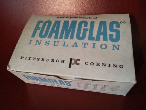 1950&#039;s Pittsburgh/Corning PC Glass FOAMGLAS Insulation Salesman Sample Package