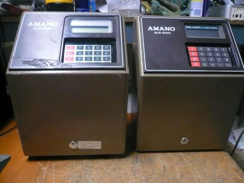 LOT OF 2 Amano MJR-8000 Time Clock MJR-8000N AS IS ..READ AD