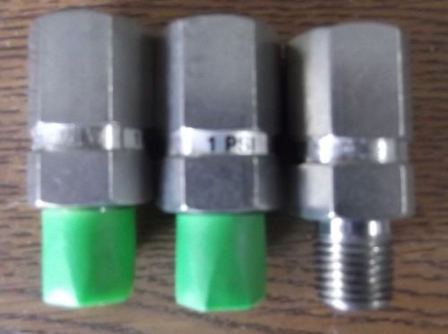 3 nupro check valves 1/4 female x 1/4 male npt 1 psi for sale