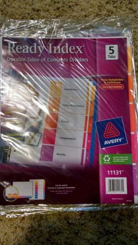 Avery Dennison Ave-11131 Ready Index Table Of Contents Divider - 5 tabs