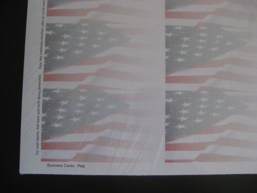 Business cards paper, American flag background, Acid&amp;lignin free stockcards