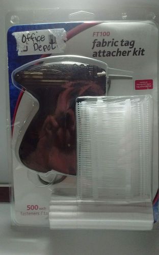 Office Depot Fabric Tag Attacher Kit - Gun, 500 Fasteners, 500 Tags, FT100
