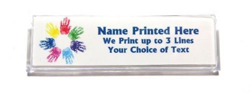 Hands Multi Custom Name Tag Badge ID Pin Magnet for Teacher Daycare Childcare