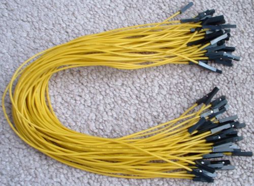 50 Yellow WIRE Jumper Cable 30cm Dupont 2.54mm Female 1P Connector Arduino *NEW*
