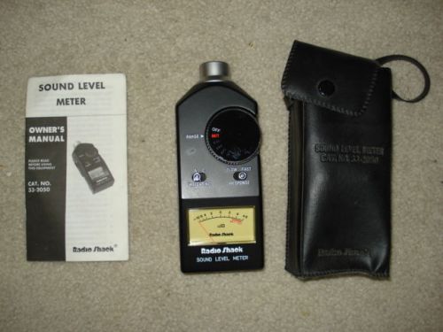 Vintage Radio Shack Sound Level Meter Cat.No.33-2050 w/ case and Owner&#039;s Manual
