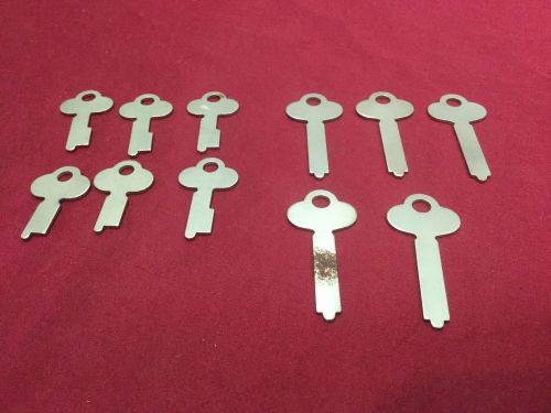 Yale misc flat steel key blanks 1211b, 1427 &amp; t50, set of 11 - locksmith for sale