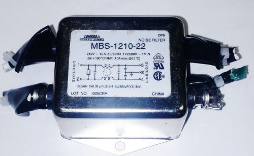 DENSEI LAMBDA MBS-1210-22 NOISE FILTER 10A 250V