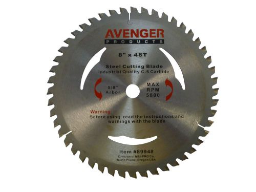 Avenger av-89948 steel cutting saw blade 8-inch by 48 tooth 5/8-inch arbor c-... for sale