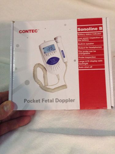 Contec Promoted!! New Sonoline B Handheld Pocket Fetal Doppler Backlight LCD+GEL