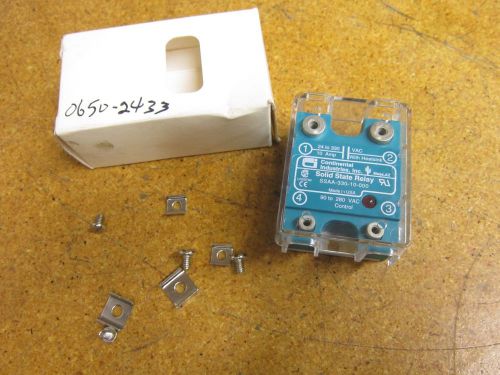 Continental SSAA-330-10-000 Solid State Relay 10Amp 24-330VAC NEW