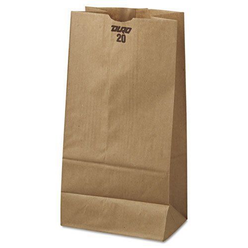 Duro Kraft Brown Paper Bags (500 Bags) 20lb, 80977, 8-1/4 x 5-5/16 x 16-1/8,