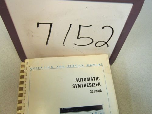 HP 3330A/B Automatic Synthesizer Operating and Service Manual