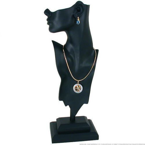 1 Black Jewelry Bust Necklace Pendant Earring Display