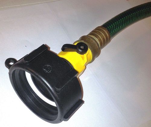 275 330 gallon ibc tote tank valve adapter 2&#034; coarse thread x garden shutoff for sale